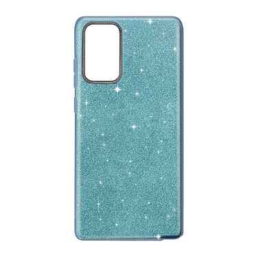 Avizar Coque Samsung Note 20 Paillette Amovible Silicone Semi-rigide bleu