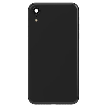 Clappio Châssis Complet pour iPhone XR Cadre central et Vitre arrière Noir