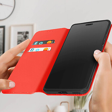 Avis Avizar Housse pour Xiaomi 13 Lite Clapet Magnétique Porte-carte Support vidéo  Rouge