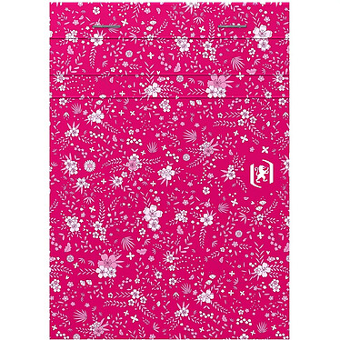 Acheter OXFORD Bloc-notes floral agrafé ligné 160 pages 90g 105x148mm motif aléatoire x 10