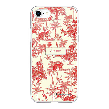 LaCoqueFrançaise Coque iPhone 7/8/ iPhone SE 2020 360 intégrale transparente Motif Botanic Amour Tendance