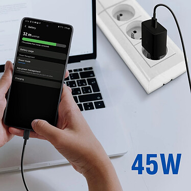 Samsung Chargeur Secteur  Original Câble USB-C vers USB-C Fast Charging 2.0 Noir pas cher