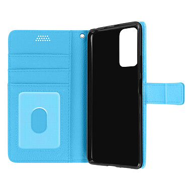 Avizar Housse pour Xiaomi Redmi Note 10 et Note 10s Aspect Grainé Folio Stand Vidéo Bleu