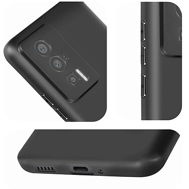 Avizar Coque pour Xiaomi Poco F5 Pro Silicone Gel Flexible Fine et Légère  Noir pas cher