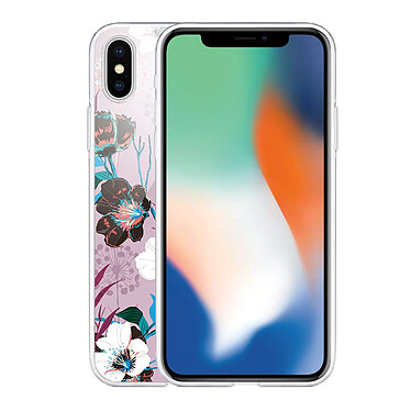 Avis LaCoqueFrançaise Coque iPhone Xs Max silicone transparente Motif Fleurs parme ultra resistant