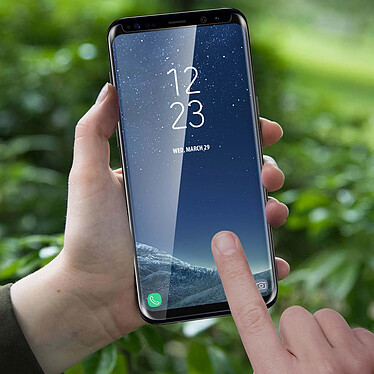 Avis Avizar Film Protection Ecran Verre Trempé Samsung Galaxy S8 - Bords Incurvés Noir