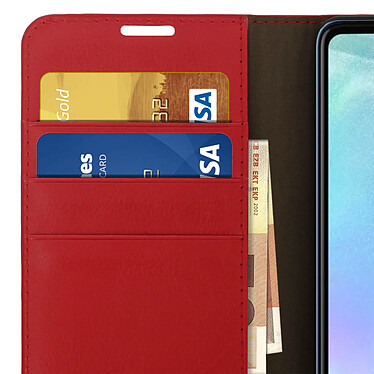 Avizar Étui Huawei P30 Housse Folio Cuir Support Vidéo rouge pas cher