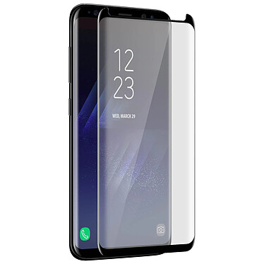 Avizar Film Samsung Galaxy S8 Protection Ecran Verre Trempé contour Noir pas cher