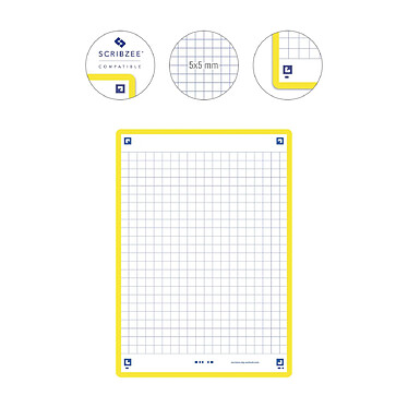 Acheter OXFORD Paquet de 32 Fiches Bristol revision 2.0 Non Perforées 105x148 mm A6 Q5/5 jaune