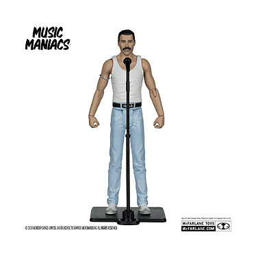 Freddie Mercury - Figurine Music Maniacs Rock Freddie Mercury 15 cm pas cher