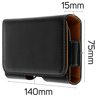 Acheter Avizar Etui ceinture rotatif 360° Smartphones : Longueur entre 131 mm et 140 mm - Noir