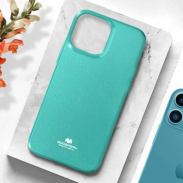 Avis Mercury Coque pour iPhone 13 Pro Max Silicone Gel Flexible Effet Brillant  Bleu turquoise