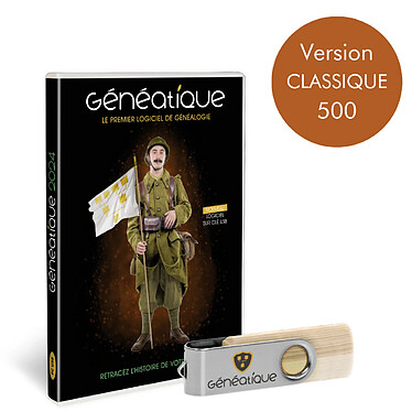 Avis Coffret Généatique 2023 Classique - Tout pour vos arbres généalogiques - Support Clef USB