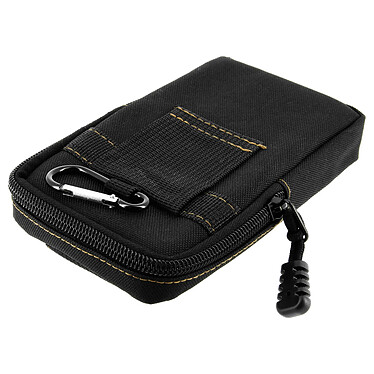 Avizar Pochette Smartphone Universel Etui Passant-ceinture + mousqueton - Noir