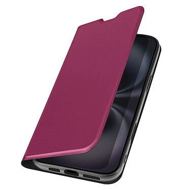 Avizar Étui pour iPhone 16 Plus Soft touch Porte-carte Support Vidéo Bordeaux