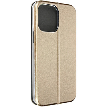 Avizar Housse pour iPhone 14 Pro Max Clapet Porte-carte Support Vidéo Design élégant  Or