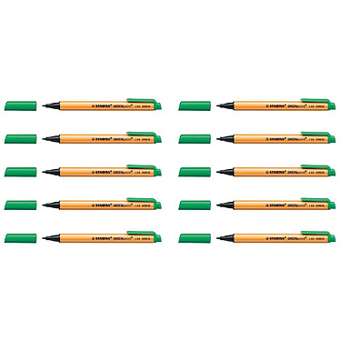 STABILO Stylo Feutre GREENpoint Pointe large 0,8 mm Vert x 10