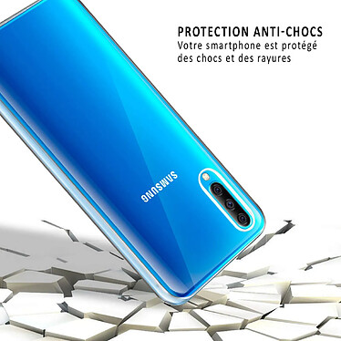 Evetane Coque Samsung Galaxy A70 360° intégrale protection avant arrière silicone transparente Motif pas cher