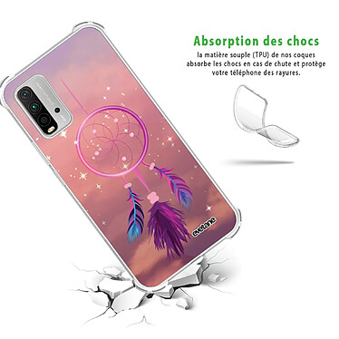 Avis Evetane Coque Xiaomi Redmi 9T anti-choc souple angles renforcés transparente Motif Attrape rêve rose