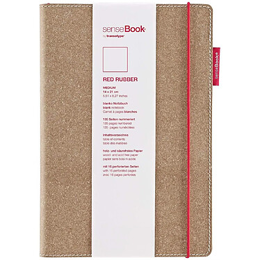 TRANSOTYPE Carnet de notes 'senseBook RED RUBBER', Medium