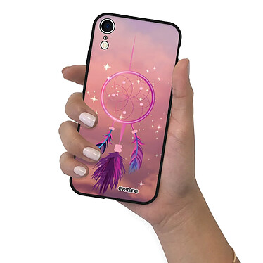 Evetane Coque iPhone Xr Silicone Liquide Douce noir Attrape rêve rose pas cher