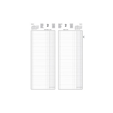 Acheter LECAS Agenda journalier Long 14 x 35 cm 1 jour / page Euros Cents Noir