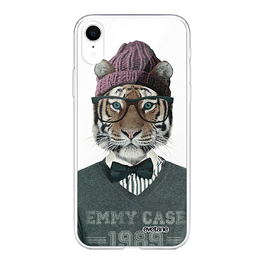 Evetane Coque iPhone Xr 360 intégrale transparente Motif Tigre Fashion Tendance