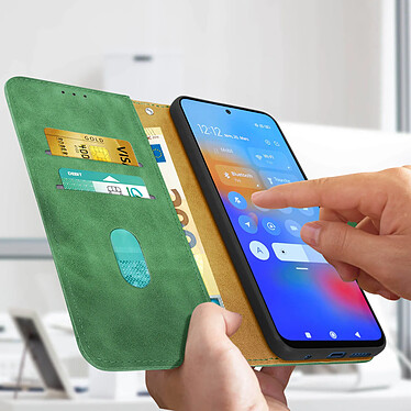 Avizar Étui Xiaomi Redmi Note 11 et Note 11s Portefeuille Support Vidéo vert pas cher