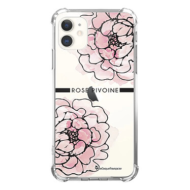 LaCoqueFrançaise Coque iPhone 11 anti-choc souple angles renforcés transparente Motif Rose Pivoine