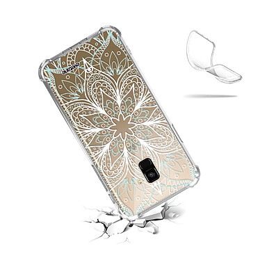 Acheter Evetane Coque Samsung Galaxy A8 2018 anti-choc souple angles renforcés transparente Motif Mandala Turquoise