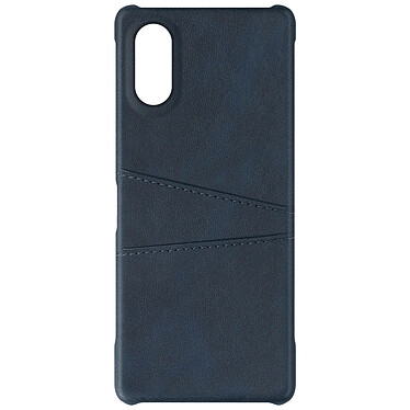 Avizar Coque pour Sony Xperia 5 V Porte-Cartes Rigide revêtement Simili Cuir  Bleu