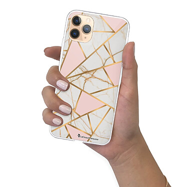 LaCoqueFrançaise Coque iPhone 11 Pro 360 intégrale transparente Motif Marbre Rose Tendance pas cher