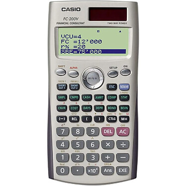 CASIO Calculatrice financière 12 chiffres, programmable, FC200 V