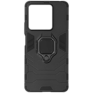 Avizar Coque pour Xiaomi Redmi Note 13 5G Anneau Support Bi-matière Antichoc Noir