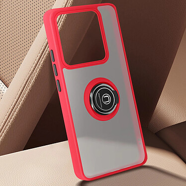 Avis Avizar Coque pour Xiaomi 14T Bague Métallique Support Vidéo Rouge