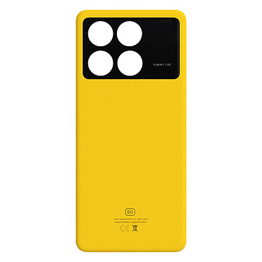 Clappio Cache batterie de remplacement pour Xiaomi Poco X6 Pro Jaune