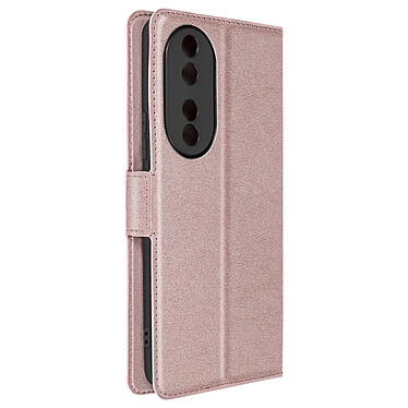 Avizar Étui pour Honor 90 Porte-carte Support Vidéo Design Fin  Rose gold