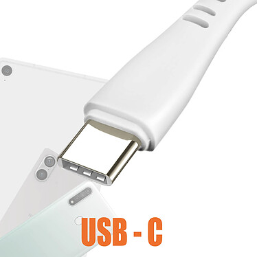 LinQ Câble USB vers USB-C 15W Charge et Transfert Nylon Tressé 1m Blanc pas cher