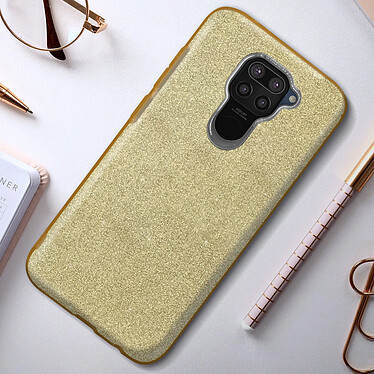 Avis Avizar Coque pour Xiaomi Redmi Note 9 Paillette Amovible Silicone Semi-rigide or