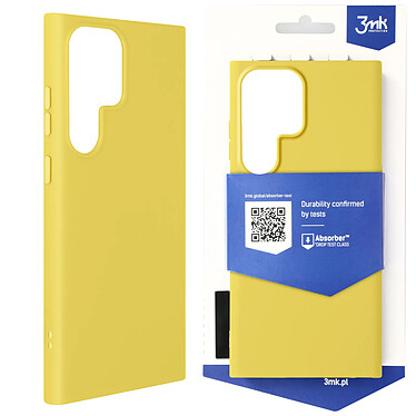 3mk Coque pour Samsung S23 Ultra Gel Mat Antichute 1.25m  Matt Case jaune