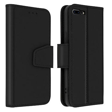 Avizar Housse iPhone 7 Plus / 8 Plus Cuir Porte-carte Fonction Support Premium noir