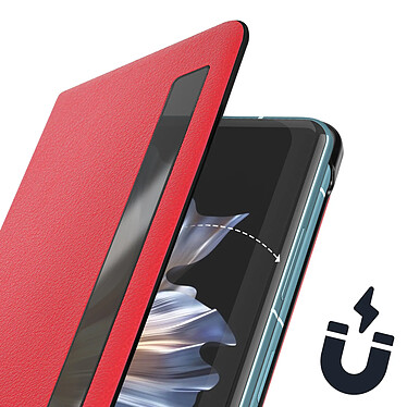 Avis Avizar Étui Folio pour Honor Magic Vs 5G Clapet Fermeture Magnétique  Rouge