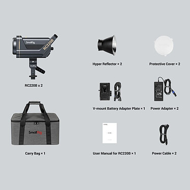 Acheter SMALLRIG Kit de 2 torches COB LED RC220B - 4026