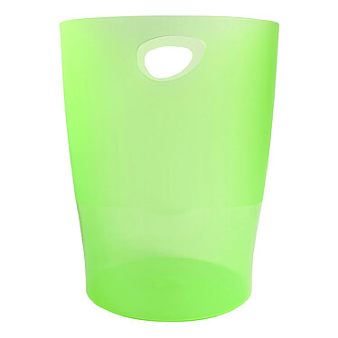 EXACOMPTA Corbeille à Papier ECOBIN Capacité de 15 litres H 33 cm Vert Pomme Transparent