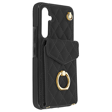 Avizar Coque Cordon pour Samsung Galaxy A54 5G Dos Portefeuille Bague Support  Noir