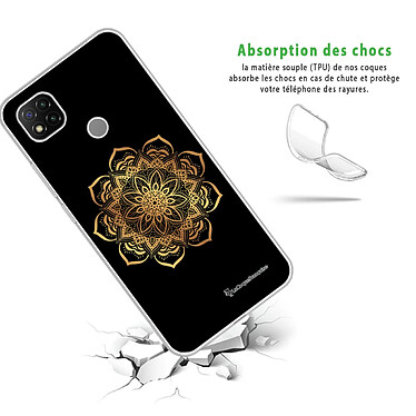 Avis LaCoqueFrançaise Coque Xiaomi Redmi 9C 360 intégrale transparente Motif Mandala Or Tendance