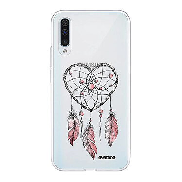 Evetane Coque Samsung Galaxy A50 360 intégrale transparente Motif Attrape coeur Tendance