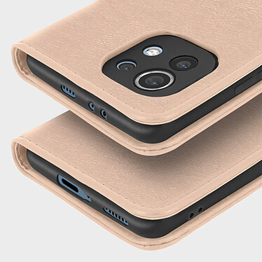 Avizar Étui Xiaomi Mi 11 5G Protection avec Porte-carte Fonction Support Rose gold pas cher