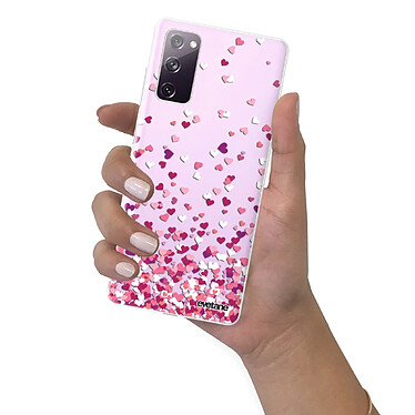 Acheter Evetane Coque Samsung Galaxy S20 FE 360 intégrale transparente Motif Confettis De Coeur Tendance