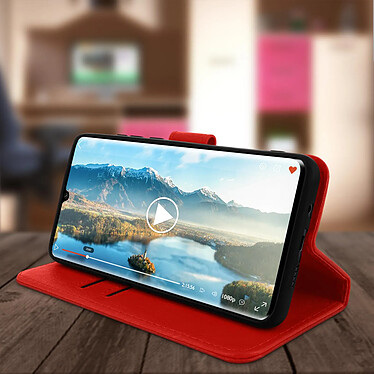 Acheter Avizar Étui pour Xiaomi Mi Note 10 Lite Clapet Portefeuille Support Vidéo  Rouge